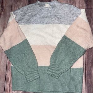 H&M color block sweater